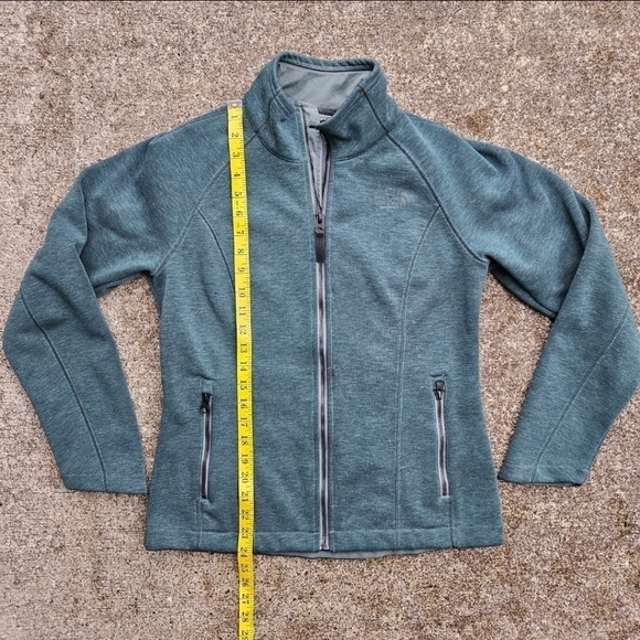 The North Face Deep Green Zip Up Jacket Soft Sweatshirt Women's Size Small - Picture 4 of 16